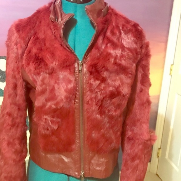 Vintage BEBE fur YK2 jacket detachable hood !!! - Picture 3 of 4